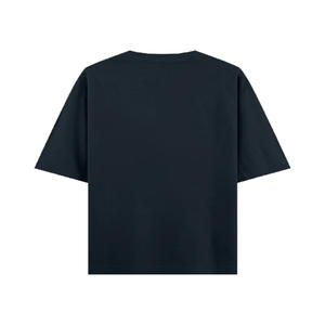 Camiseta de Manga Larga o Corta para Mujer, Talla Grande, Cuello Redondo, Bordada, 100% Algodón Orgánico, Transpirable, Ecológica, Color Oscuro - Product Image 1