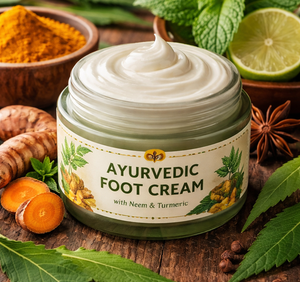 Crème de Soin des Pieds Ayurvédique en Gros OEM avec Extraits d'Herbes, Marque Privée, Réparation Profonde et Nourrissante pour Talons Fissurés et Callosités - Product Image 1