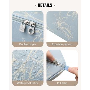 Borsa da Viaggio per Trucco da Donna di Grande Capacità, Impermeabile, Portatile, con Apertura Piatta, per Cosmetici e Articoli da Toeletta - Product Image 4