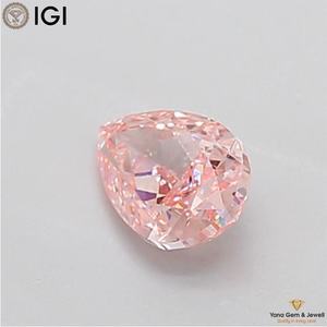 Diamante de 1.00 Quilates con Certificado IGI, Color Rosa Intenso, Claridad VVS2, Cultivado en Laboratorio CVD, Corte Pera, para Diseño de Anillo de Lujo - Product Image 3