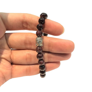 High Quality Garnet <b>Beads</b> Buddha <b>Bracelet</b> Romantic Gift Fashion Charm Jewelry for <b>Men</b> Women Energy Meditation - Product Image 3