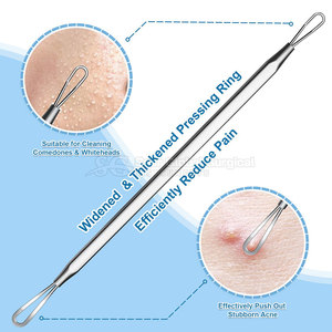 Extractor de Comedones de Precisión Premium de Acero Inoxidable para Tratamiento del Acné Facial, Superficie Lisa con Acabado Fino y Fácil Control - Product Image 3