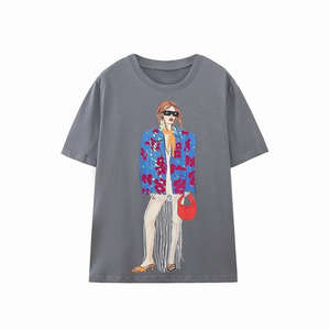 Camisetas de Mujer al por Mayor, de Alta Calidad, Tejido Suave, Estampadas, de Algodón, Cómodas, Corte Casual, para Pedidos al por Mayor y Personalización de Marca - Product Image 1