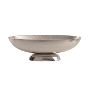 ของตกแต่งบ้านจานขนมชามผลไม้แห้งงานหัตถกรรมโลหะสีเงินอุปกรณ์สำหรับงานอีเวนต์ชามตกแต่งโลโก้แบบกำหนดเอง - Product Image 4