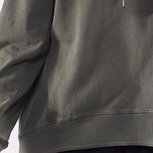 Sudadera con Capucha Verde Oliva para Mujer, Holgada, con Hombros Caídos, Manga Larga, Mezcla de Algodón y Bambú, Estilo Casual para Otoño - Product Image 4