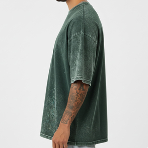 Camiseta de Hombre 100% Algodón al por Mayor, Corte Regular, Transpirable, de Alta Calidad, con Logotipo Personalizado, Tejido Sólido, a la Moda - Product Image 3