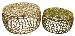 Juego de mesas de centro anidadas de metal de aluminio de nuevo diseño moderno de alta calidad para sala de estar - Product Image 5