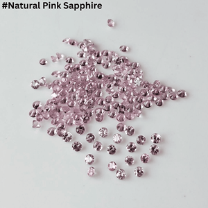 Saphir rose naturel en gros, taille ronde facettée, pierre précieuse non montée pour la fabrication de bijoux, petite taille, de 1 mm à 3 mm - Product Image 1