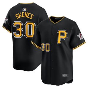 Maillot de baseball respirant en polyester pour adulte, uniforme bleu à rayures fines pour homme - Product Image 6