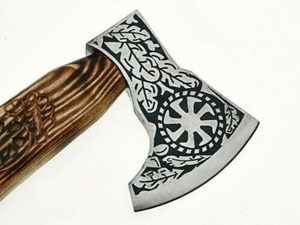 Hache Viking en acier haute teneur en carbone, fabriquée à la main, hache tactique de chasse, style Viking - Product Image 5