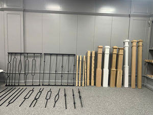 Barandal de Escalera Metálico Contemporáneo con Recubrimiento en Polvo Negro para Uso Residencial y Comercial, Barandal de Hierro Rectangular Individual - Product Image 5