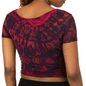 Camiseta Corta de Algodón Tie Dye de Última Moda y Alta Calidad para Mujer, Camiseta Informal Barata con Estampado Tie Dye, Camiseta Corta Tie Dye para Mujer - Product Image 5
