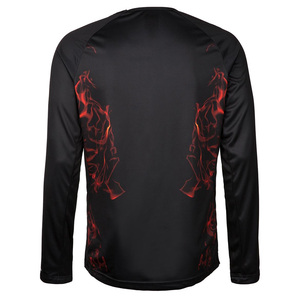 ชุดแข่งจักรยานเสือภูเขาคุณภาพสูง พิมพ์โลโก้ตามสั่ง เสื้อเจอร์ซีย์และกางเกงโมโตครอสแบบซับลิเมชั่น MOQ ต่ำ เสื้อเจอร์ซีย์ MTB BMX Enduro - Product Image 2