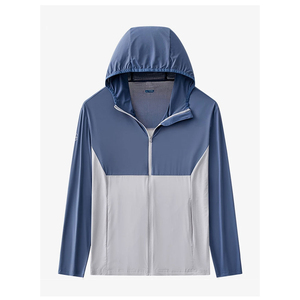 Vestes coupe-vent légères à capuche pour hommes, respirantes, imperméables, en coton, double couche, personnalisables, OEM Spring Men Outdoor. - Product Image 1