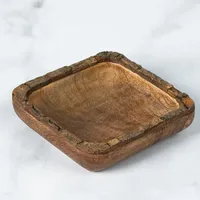 Bol de service moderne de luxe en bois d'acacia de qualité supérieure, fait à la main, écologique, pour la cuisine et la table à manger