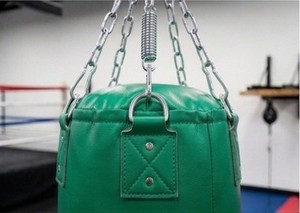 Sac de frappe robuste en cuir PU vert K4 pour la boxe et le kickboxing, à remplir de sable, pour l'entraînement en salle de sport pour adultes - Product Image 4