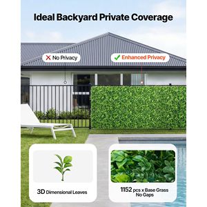 Pannelli di Bosso Artificiale 40 x 120 cm, Protezione Solare, Sfondo Verde, Recinzione per Privacy, Erba Finta, Parete Vegetale Artificiale - Product Image 2