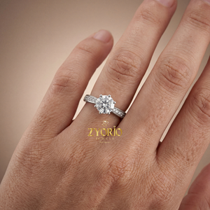 Anillo de Compromiso Personalizado de Moda con Diamante de Laboratorio Certificado IGI, Engaste de Platino, Bañado en Rodio, 1-3CT, Regalo de Aniversario de Bodas - Product Image 3