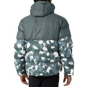 Men's Green <b>Thin</b> Winter Puffer <b>Jacket</b> <b>Waterproof</b> Reversible Windproof Polyester Casual Hip Hop Regular Fit Zipper Closure - Product Image 6
