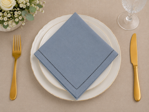 100% Linen Hemstitch Napkin Embroidered <b>Disposable</b> <b>Cloth</b> Napkin Modern Restaurant <b>Table</b> Decor - Product Image 3