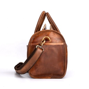 Outdoor Use New Arrival Durable <b>Leather</b> Weekender Travel Duffel <b>Bag</b> Duffel Wholesale Price Stylish Perfect <b>Leather</b> Travel <b>Bags</b> - Product Image 4