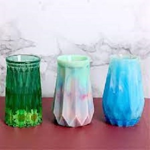 Pots et vases à fleurs en résine multicolores de qualité supérieure, modernes, personnalisés, écologiques, imperméables, faits à la main pour mariage - Product Image 1