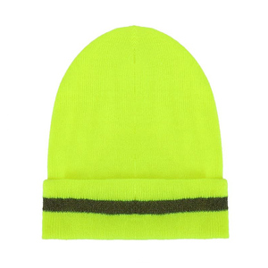 Gorro de Punto SPARKWELL INDUSTRY, Color Amarillo Neón, Estampado por Sublimación, Unisex, para Invierno, 56-58CM, Material Acrílico, Color Sólido - Product Image 3
