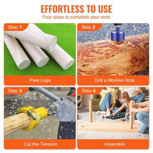 Home Master Premium Fresa per Tenoni in Alluminio con Lame Doppie Curve e Kit Viti a Bottone, Diametro 1 pollice/25,4 mm e 2 pollici/50,8 mm, Utensili Elettrici - Product Image 5