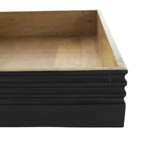 Plateau de service en fer artisanal de qualité supérieure avec finition or antique pour la décoration de la maison de luxe, style américain écologique en céramique ronde - Product Image 2