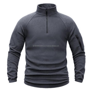 Sweat à capuche en polaire tactique Sweat chaud en polaire pour homme Automne et hiver Pull en polaire double face Veste zippée - Product Image 3