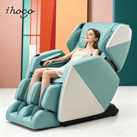 Fauteuil de massage 3D à mouvement SL avec rail allongé de 128 cm et chauffage lombaire en fibre de carbone