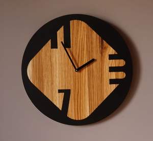 Horloge murale en bois massif avec logo personnalisé, silencieuse, sans tic-tac, grande horloge ronde en bois, décoration moderne nordique pour la maison, cadeau promotionnel - Product Image 6