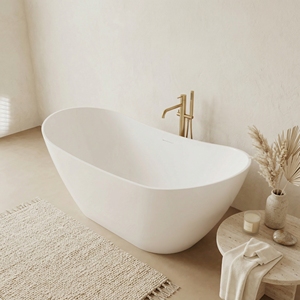 อ่างอาบน้ำอะคริลิคทรงรีแบบตั้งพื้น รุ่น FW-8821-60 น้ำหนักเบา ติดตั้งง่าย สีขาว พร้อมท่อน้ำทิ้งตรงกลาง สำหรับใช้ในห้องน้ำ - Product Image 4