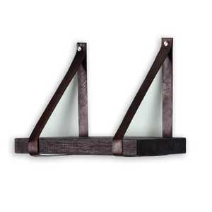 Solid Wooden Adjustable Modern Corner <b>Wall</b> Mounted <b>Floating</b> Shelf Curved Triangle Flower Pot Ledge Board Rack <b>Unit</b> Living Room - Product Image 3