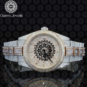 Montre de luxe vintage pour homme Charm Jewells, boîtier en acier inoxydable de 40 mm, cadran en cristal saphir, mouvement mécanique analogique, bracelet de 20 mm - Product Image 1