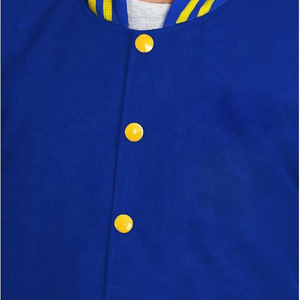 Vestes universitaires décontractées OEM style streetwear avec manches en cuir et tissu en laine, grandes tailles, soldes hiver - Product Image 2