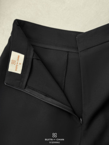 Women's Black Polyester Spandex Wide Leg <b>Split</b> Pants Casual Office High Waist Designer <b>Trousers</b> Fashion Pants ELOWEN - Product Image 5