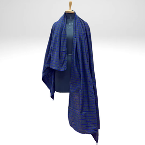 Manta Africana Safaa Auténtica Maasai Shuka - Diseño a Cuadros Verde y Amarillo - Manta de Safari Keniano 100% Acrílica - Tapete Multiusos para Picnic - Product Image 1