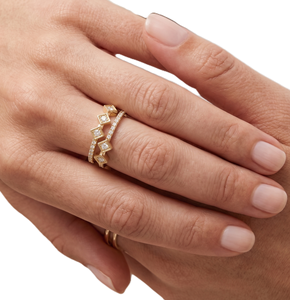 แหวนเพชรทรงกลมเจียระไนแบบแล็บไดมอนด์ รับรองโดย IGI ทองคำแท้ 9K 10K 14K 18K แหวนแบบซ้อนได้ รูปทรงว่าว ฝังเพชรแบบ Bezel Set แหวนแต่งงาน แหวนสวยงาม - Product Image 5