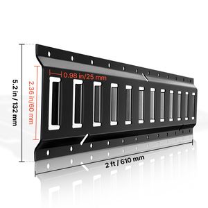 Kit 4 Pezzi Binario E-Track da 60 cm con 20 Accessori - 2 Cinghie a Cricchetto, 4 O-Ring, 4 Anelli a D per il Controllo del Carico - Product Image 5