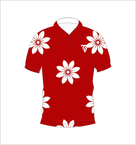 เสื้อโปโลพิมพ์ลายดอกไม้สีแดงสำหรับผู้ชายแขนสั้นลำลองแฟชั่นฤดูร้อนเสื้อโปโลกอล์ฟ - Product Image 4