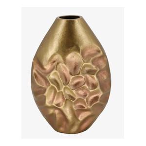 Handmade Aluminum Gold Hammered Flower Vase with Textured Pattern 30CM Modern Tabletop Vase for Home Living Room Decor - Product Image 6
