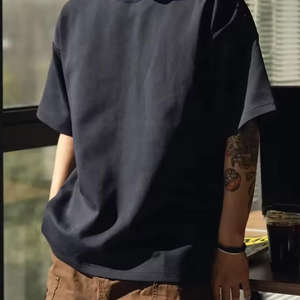 เสื้อยืดคอกลมแขนสั้นสำหรับผู้ชายผ้าฝ้ายระบายอากาศได้ดี - Product Image 3