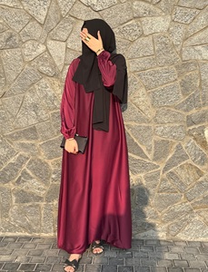 Daily Wear Womens Modest Royal Nida Full Covered Maxi Prayer Wear Saudi Hijab Niqab Front Open Elastic Sleeves Handmade Cotton - Product Image 5
