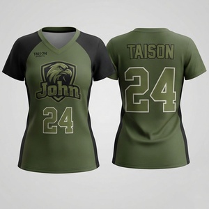 Camiseta de Lacrosse para Hombre, 160 GSM, Malla de Poliéster Transpirable, Verde Oliva, Paneles Laterales Negros, Nombre y Número Frontales Personalizados con Transferencia Térmica - Product Image 1
