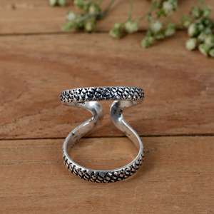SHYAM JEWELRS Handmade Luxury <b>Adjustable</b> 925 <b>Silver</b> Criss-cross Patterned Finger Splint <b>Ring</b> for Arthritis EDS & Hypermobility - Product Image 1