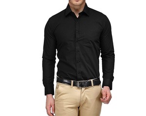 Black Men's Dress <b>Shirt</b> Long Sleeve Turn-Down Collar Button-Up Formal <b>Office</b> Casual Wear Quick Dry Professional Men Dress <b>Shirt</b> - Product Image 4