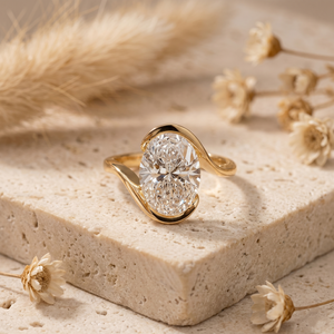 Wholesale <b>14k</b> <b>Gold</b> <b>Ring</b> 2CT Oval Cut Diamond Solitaire <b>Ring</b> with Hidden Halo Promise <b>Ring</b> Gift For Her - Product Image 1