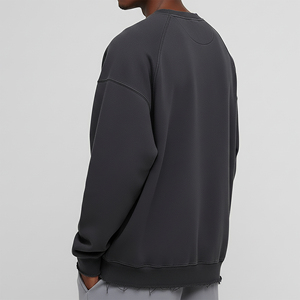 Sweat-shirt à capuche en coton biologique respirant de qualité supérieure, respectueux de l'environnement, pour hommes, coupe ample, col rond, sweat-shirt durable pour hommes, coupe ample - Product Image 5