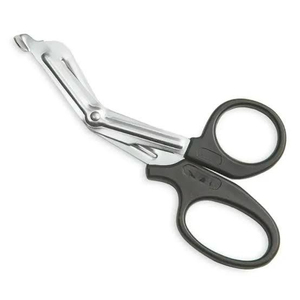 Ciseaux à pansements à bout arrondi de sécurité, en acier inoxydable, manche en plastique jaune durable, outil de coupe chirurgical par ORTHO GENIX - Product Image 2